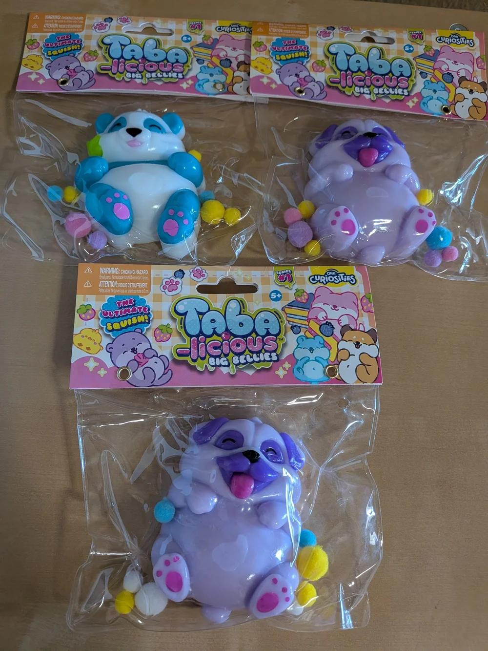 3 New Taba-licious Squeeze Toy - Purple Plush Character